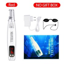 얼굴마사지기계 셀프 홈케어 뷰티 마사지기 Picosecond-점 제거용 레이저 포인터 다크 스팟 제거 펜 문신 여드름 피부 색소 휴대용 기계 미용 기기, 빨간불 상자 없음 EU