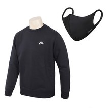나이키 NSW CLUB 크루 맨투맨 긴팔티셔츠 + 패션마스크