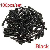 27mm 전체 내구성 교체 세트 스팟 바늘 소프트 팁 플라스틱 전자 다트 100 개, [01] black