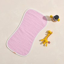 쥬와엔 거즈 트림패드 아기 침받이 엄마 턱받이 수유용품, 핑크