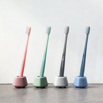 파스텔 실리콘 칫솔꽂이 2P세트, 그린+핑크