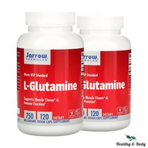 자로우 포뮬러스 엘 글루타민 L-Glutamine 750mg 베지캡스 120개 2병