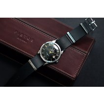 PISTOS 블랙 소가죽 나토밴드 20mm 22mm. 원시계