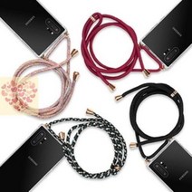 갤럭시 A31 로프 연예인 스트랩 하드 젤리 케이스 SM-A315 투명 목걸이 핸드폰줄, 와인