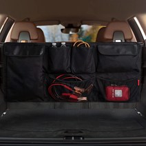 Lusso Gear 트럭 SUV 밴용 걸이식 자동차 트렁크 정리함 화물 보관 - 크거나 작은 뒷좌석 공간 강하고 내구성 있는 포켓 액세서리 표준