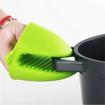 주방 실리콘 내열성 장갑 클립 절연 미끄럼 방지 냄비 장 홀더 요리 베이킹 오븐 주먹 1 개, 한개옵션0