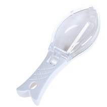 2 in1 플라스틱 낚시 브러시 커터 물고기 피부 브러시 긁는 빠른 제거 청소 스케일러 스크레이퍼 액세서리 가제트, 하얀