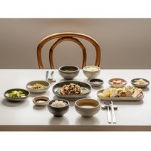 메이 2인/4인/6인 신혼 혼수 그릇 도자기 식기 홈 세트(집들이 선물 한식기 쓰임), 6인 42p, 크림&코코아