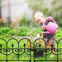 푸르네오 아치형 조립식 화단울타리 정원울타리 블랙, 정원울타리(아치형/블랙)/낱개1개