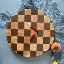 터치온리 가정용 항균 원목 엔드그레인도마, 원형 엔드그레인도마35x3cm