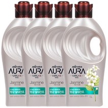 엘지생활건강 샤프란아우라 바이럭스 실내건조 섬유유연제 프레쉬 자스민향 본품 1000ml, 4개입