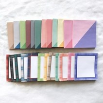 미야문구샵 체크 하프 떡메모지 24종 세트, 단품