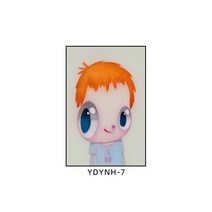 팝아트 인테리어 대형 캔버스 그림 경매 액자 하비에르 카예하 눈 큰 소년, AG + 골든 프레임