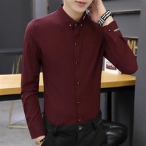 흰색긴팔셔츠 소매 남자 캐쥬얼 스탠딩카라 이너티셔츠 멋진 화이트 와이셔츠 봄계절 셋업 이너웨어 트렌드 3870501502