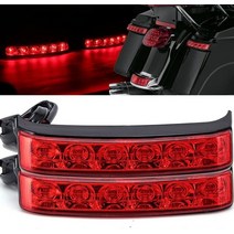 할리데이비슨 턴시그널 용품 악세사리2014-19 flhr flhrxs road king 오토바이 안장 가방 테일 턴 시그널 라이트 런 브레이크 led 리어 램프 할리 투어링, 빨간색