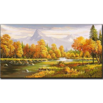 비가토 풍경화 diy명화그리기 유화그리기세트 60x120 명화따라 쉬운 그림 아크릴화 사람 그리기, 늦가을강가