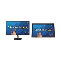 ViewSonic TD2455 24 Inch 1080p IPS 10-Point Multi Touch Screen Monitor Dual-Hinge Ergonomics USB C H, 24-Inch_Monitor + 24 Inch Scre
