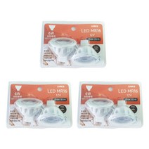 루미앤 LED MR16 6W 2P 3개입, 전구색