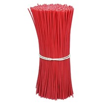 이오난사 디시디아 틸란드시아 원예도구 식물 공기정화식물 공중식물 야외식물 100pcs 라운드 원예 플라스틱 다채로운 트위스트 관계 철 코어 구부릴 수있는 훈련 와이어 diy, 30cm, 레드(100개)