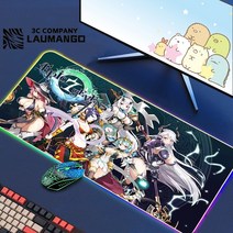 에픽 세븐 Rgb 마우스 패드 게이머 키보드 매트 책상 애니메이션 카펫 Pc 빅 게임 캐비닛 확장, 09 GG001215_05 RGB300x800x3mm