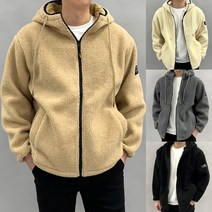 투체인지 [당일발송] 남녀공용 고퀄리티 따뜻한 뽀글이 플리스 후리스 양털 후드 집업 점퍼