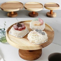 우드 1단 케이크스탠드 플레이트 케익접시 디저트접시 (3size)