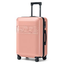 [Krute] 가방 퓨어 PC 재질 복수 수납 포켓 중형 대용량 초경량 내충격 정음 360도 회전 다기능 패스너 TSA 락 탑재 여행 비즈니스 출장 (M사이즈4~7박61L탁송 필요 핑크)