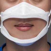 립뷰마스크 10매 대형 엄청 큰 투명창 립리딩마스크 입보이는마스크 투명마스크, 립뷰 큰 창 화이트 10매, 1개, 1개, 투명