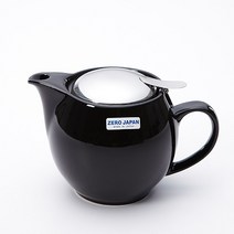 예쁜주방용품 제로재팬 도자기 라운드티팟 2인용 450ml 블랙-72394EA, CR_ 본상품선택