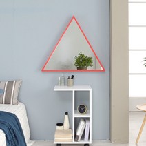 [라샘] 허니 삼각 벽거울 레드, 상품명:허니 삼각 벽거울 레드