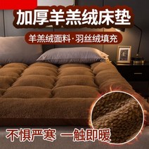 슈퍼싱글매트리스 편안한 부드러운 다다미 겨울 싱글 더블 두꺼운 따뜻한 우유 벨벳 토퍼, 150x200cm, 갈색