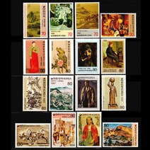 우표/ 근대미술시리즈(1~5집) 기념우표 / 16종 / 1985-1989년, 근대미술 16종+독일마운트 작업