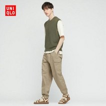 와이드팬츠 남자 여름 바지 편안한 유니클로 남성 배기핏 트레이닝 팬츠(속가랑이길이 76CM) 437683 UNIQLO