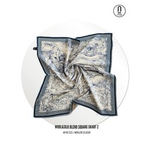 울실크 블랜드 스퀘어 스카프 2 Wool & Silk Blended Square SKARF 2 에르 쁘띠 사이즈