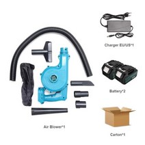 2 In 1 Cordless Electric Air Blower & Suction Leaf Computer Dust 20000RPM Cleaner Collector Power To, 2 Battery 1Charger, EU