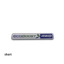 자동차 차량용 신형 엠블럼 3D 스타일링 플렉스 연료 ECOBOOST 4WD 후드 펜더 트렁크 리어 데칼 배지 스티커 Fiesta Range Mendeo F150 Kuga, short-eco-4wd, One Size