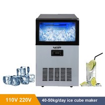 제빙기 카페제빙기 제빙기50Kg 상업용 지능형 110V 220V 큐브 40-50kg/24H 36/44 그리드 아이스 제조기, [02] 44PCS, [02] 220v 50hz, 44PCS+220v 50hz