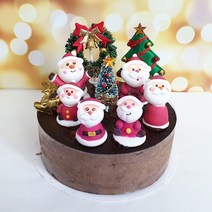 크리스마스 케이크 데코 머랭 (6종)-5개, 산타1번5개