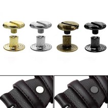 10개 가죽 공예 시카고 나사 솔리드 라운드 헤드 네일 스터드 리벳 볼트 수하물 가방 스트랩 신발 벨트 장식, Mix Color, M4x4