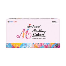 종이나라 컬러뱅크 비비드 마블링물감 12색 12ml
