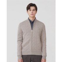 22FW [Chevron] 닥스 오리지널 쉐브론 퀼팅 브라운 스타디움 집업 가디건 DMSW2D322W1