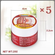 엄지발가락 교정기 무지외반증 10g Bunion Gout 치료 연고 발가락 관절 Valgus 교정기 크림 Thumb Hallux, 5개