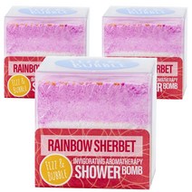 Fizz & Bubble 아로마테라피 샤워 밤 레인보우 샤베트, 3개