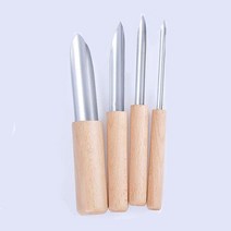 도자기 조각 도구 세트 세라믹 디테일 텍스처 쉐이핑 블레이드 클레이 모델링 스테인레스 스틸 키트 구멍 펀치, [10] 4Pcs-A