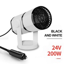 무시동 에어컨 히터 캠핑 2 in 1 자동차 360 도 회전 12V/24V 전기 접이식 차량 난방 냉각 팬 휴대용 액세서리, [01] 24V no air purifier