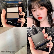 3차원 자연 컨투어링 트리밍 팔레트 매트 쉬머 메이크업 3D 브론저 하이라이트 밝게 얼굴 코 섀도우 플레이, 한개옵션1, 02 02