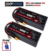 rc카 부품 2pcs varcs lipo 배터리 4s 14.8v 15.2v 8000mah 8400mah 6800mah 5400mah 130c 260c 140c 280c 37, 2pcs84130cec5