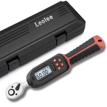 Leolee 디지털 토크 렌치 3-60Nm(9.5mm) 내장 부저 및 LED 경고등 고정밀 양방향 래칫 헤드 토크 렌치 자전거 자동차 엔진 수리 타이어 교환 등의 작업에 적용 ISO6789 교정 증명서 부속