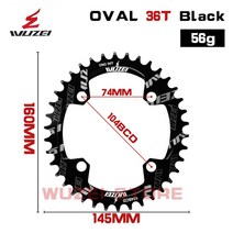 자전거체인휠 크랭크암 wuzei 104bcd 원형 링 30t 32t 34t 36t 좁은, 36t 타원형