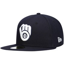 뉴에라 네이비 스냅백모자 59FIFTY 밀워키 브루어스